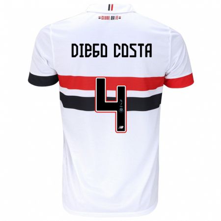 Kandiny Deti Diego Costa #4 Biela Červená Čierna Dresy Hazai Csapatmez 2024/25 Triĭká