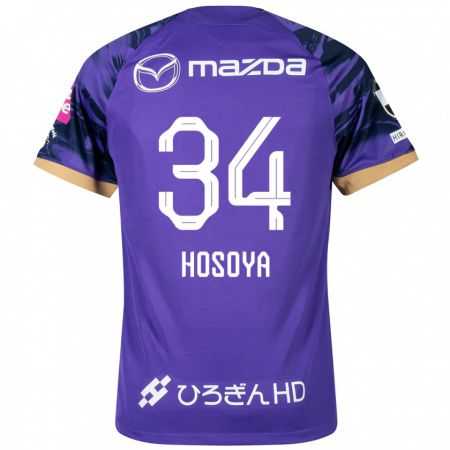 Kandiny Deti Kohei Hosoya #34 Fialová Biela Dresy Hazai Csapatmez 2024/25 Triĭká