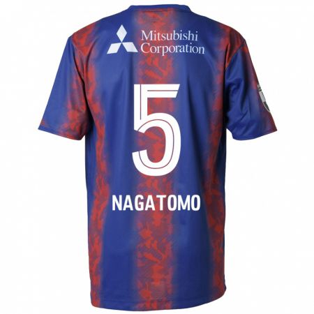 Kandiny Deti Yuto Nagatomo #5 Modrá Červená Dresy Hazai Csapatmez 2024/25 Triĭká