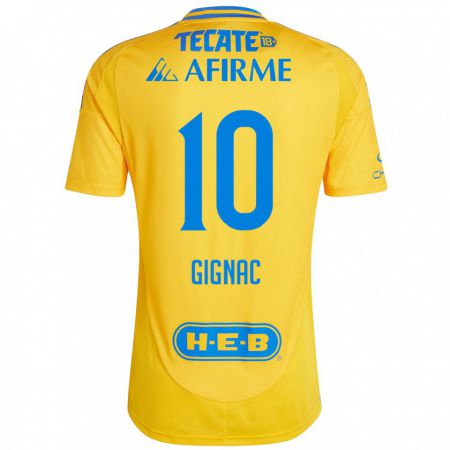 Kandiny Deti André-Pierre Gignac #10 Zlato Žltá Dresy Hazai Csapatmez 2024/25 Triĭká