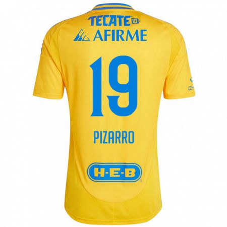 Kandiny Deti Guido Pizarro #19 Zlato Žltá Dresy Hazai Csapatmez 2024/25 Triĭká