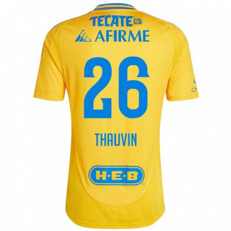 Kandiny Deti Florian Thauvin #26 Zlato Žltá Dresy Hazai Csapatmez 2024/25 Triĭká