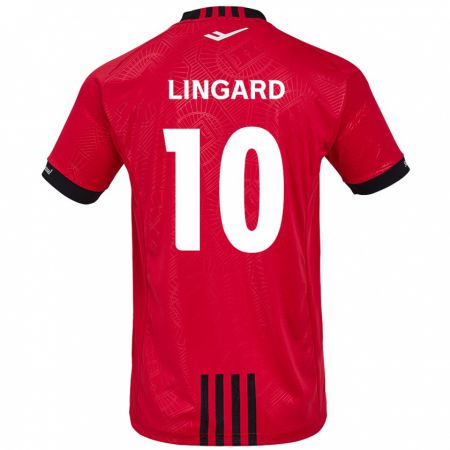 Kandiny Deti Jesse Lingard #10 Červená Čierna Dresy Hazai Csapatmez 2024/25 Triĭká