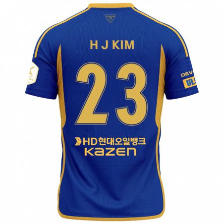 Kandiny Deti Ju-Hwan Kim #23 Modrá Žltá Dresy Hazai Csapatmez 2024/25 Triĭká