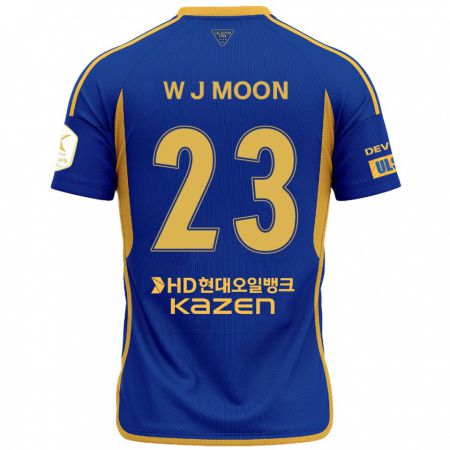 Kandiny Deti Ji-Won Moon #23 Modrá Žltá Dresy Hazai Csapatmez 2024/25 Triĭká