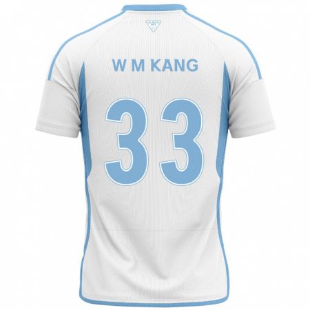 Kandiny Deti Min-Woo Kang #33 Biela Modrá Dresy Idegenbeli Csapatmez 2024/25 Triĭká