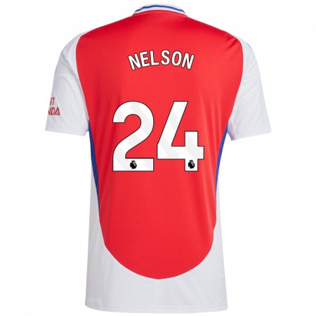 Kandiny Deti Reiss Nelson #24 Červená Biela Dresy Hazai Csapatmez 2024/25 Triĭká