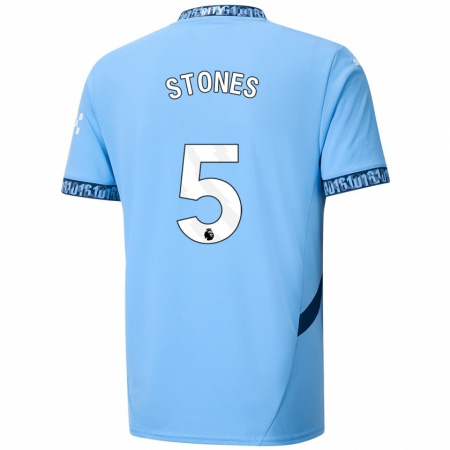 Kandiny Deti John Stones #5 Námornícka Modrá Dresy Hazai Csapatmez 2024/25 Triĭká