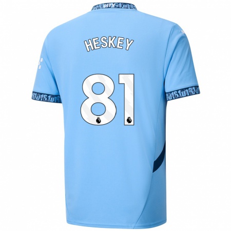 Kandiny Deti Jaden Heskey #81 Námornícka Modrá Dresy Hazai Csapatmez 2024/25 Triĭká