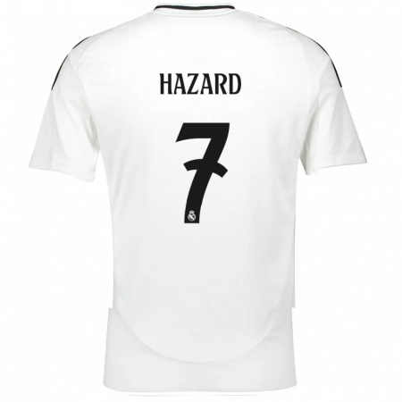 Kandiny Deti Eden Hazard #7 Biela Dresy Hazai Csapatmez 2024/25 Triĭká