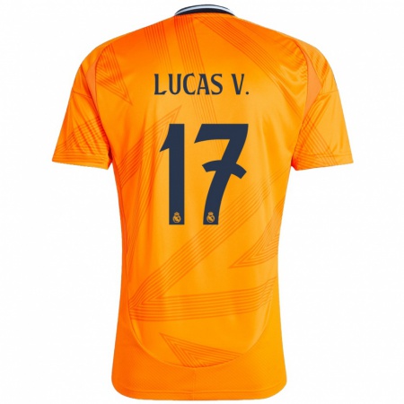 Kandiny Deti Lucas Vázquez #17 Oranžová Dresy Idegenbeli Csapatmez 2024/25 Triĭká