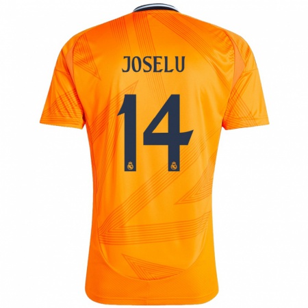 Kandiny Deti Joselu #14 Oranžová Dresy Idegenbeli Csapatmez 2024/25 Triĭká