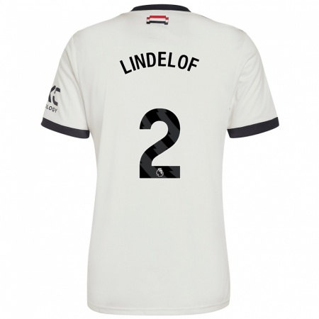 Kandiny Deti Victor Lindelöf #2 Off White Dresy Tretia Csapatmez 2024/25 Triĭká