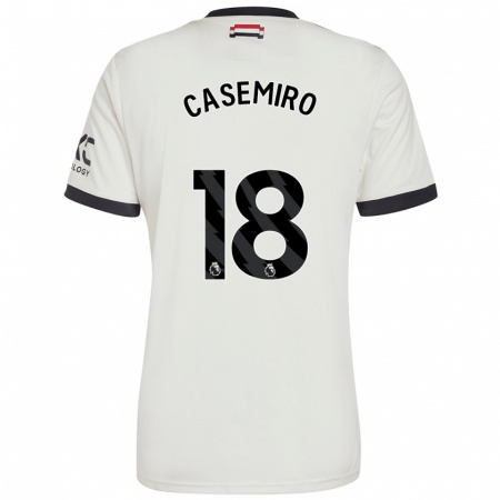 Kandiny Deti Casemiro #18 Off White Dresy Tretia Csapatmez 2024/25 Triĭká