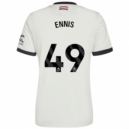 Kandiny Deti Ethan Ennis #49 Off White Dresy Tretia Csapatmez 2024/25 Triĭká