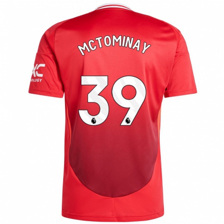 Kandiny Muži Scott Mctominay #39 Jasne Červená Dresy Hazai Csapatmez 2024/25 Triĭká