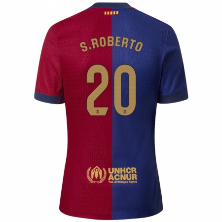 Kandiny Muži Sergi Roberto #20 Modrá Červená Dresy Hazai Csapatmez 2024/25 Triĭká