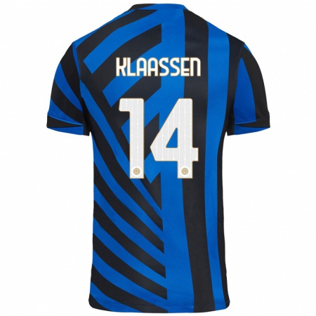 Kandiny Muži Davy Klaassen #14 Modrá Čierna Dresy Hazai Csapatmez 2024/25 Triĭká