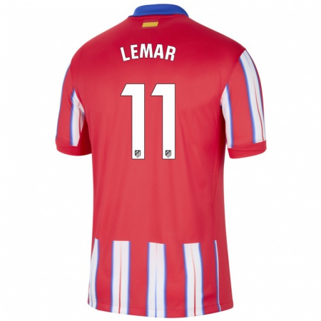 Kandiny Muži Thomas Lemar #11 Červená Biela Modrá Dresy Hazai Csapatmez 2024/25 Triĭká