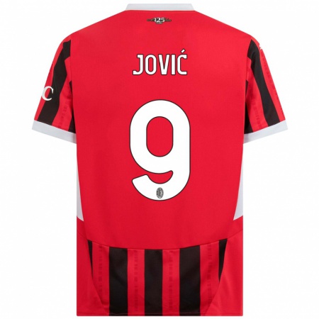 Kandiny Muži Luka Jović #9 Červená Čierna Dresy Hazai Csapatmez 2024/25 Triĭká