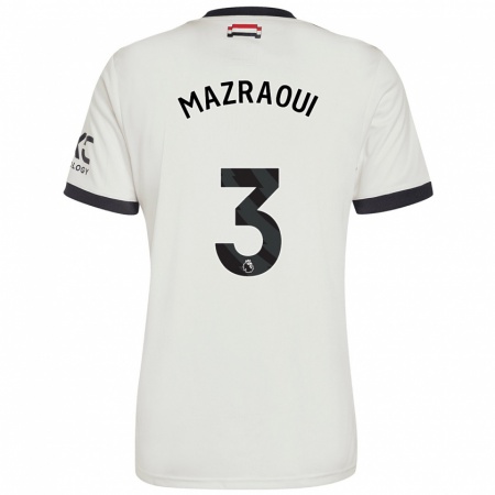 Kandiny Muži Noussair Mazraoui #3 Off White Dresy Tretia Csapatmez 2024/25 Triĭká