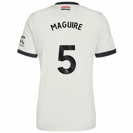 Kandiny Muži Harry Maguire #5 Off White Dresy Tretia Csapatmez 2024/25 Triĭká