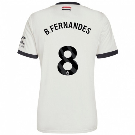 Kandiny Muži Bruno Fernandes #8 Off White Dresy Tretia Csapatmez 2024/25 Triĭká