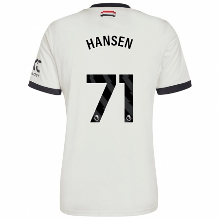 Kandiny Muži Isak Hansen-Aaroen #71 Off White Dresy Tretia Csapatmez 2024/25 Triĭká