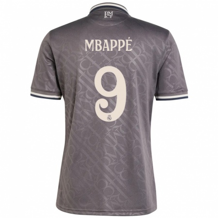 Kandiny Muži Kylian Mbappé #9 Drevené Uhlie Dresy Tretia Csapatmez 2024/25 Triĭká