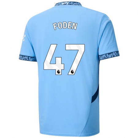 Kandiny Ženy Phil Foden #47 Námornícka Modrá Dresy Hazai Csapatmez 2024/25 Triĭká