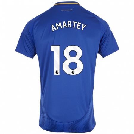 Kandiny Deti Daniel Amartey #18 Modrá Biela Dresy Hazai Csapatmez 2024/25 Triĭká