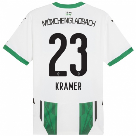 Kandiny Deti Christoph Kramer #23 Biela Zelená Dresy Hazai Csapatmez 2024/25 Triĭká