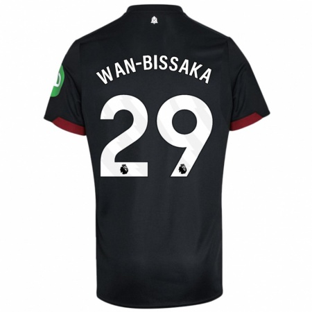 Kandiny Deti Aaron Wan-Bissaka #29 Čierna Biela Dresy Idegenbeli Csapatmez 2024/25 Triĭká