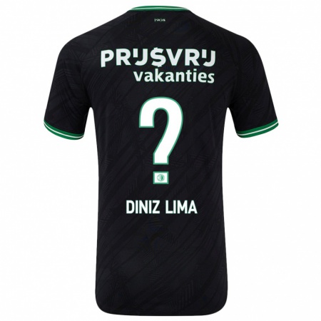 Kandiny Deti Lucas Diniz Lima #0 Čierna Zelená Dresy Idegenbeli Csapatmez 2024/25 Triĭká