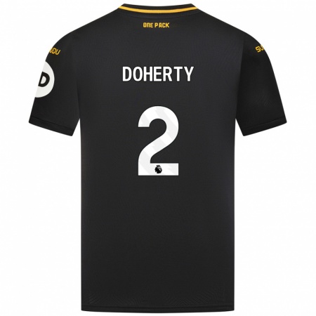 Kandiny Deti Matt Doherty #2 Čierna Dresy Idegenbeli Csapatmez 2024/25 Triĭká