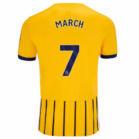 Kandiny Deti Solly March #7 Zlatomodré Prúžky Dresy Idegenbeli Csapatmez 2024/25 Triĭká