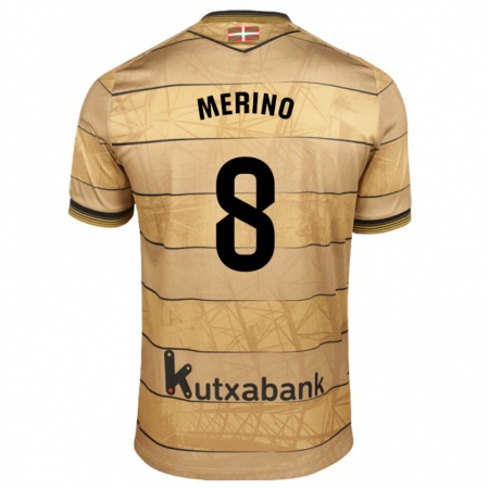 Kandiny Deti Mikel Merino #8 Hnedá Dresy Idegenbeli Csapatmez 2024/25 Triĭká