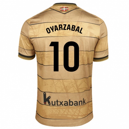 Kandiny Deti Mikel Oyarzabal #10 Hnedá Dresy Idegenbeli Csapatmez 2024/25 Triĭká