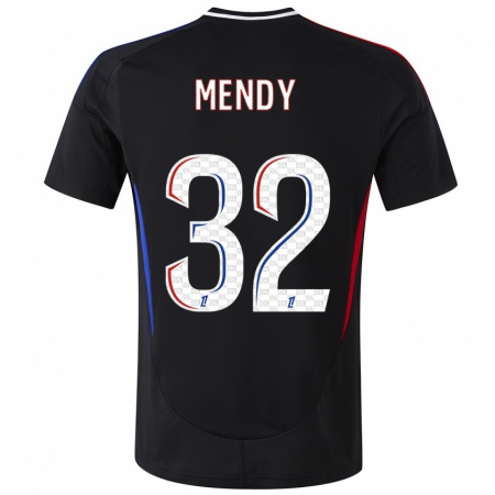 Kandiny Muži Maeline Mendy #32 Čierna Dresy Idegenbeli Csapatmez 2024/25 Triĭká