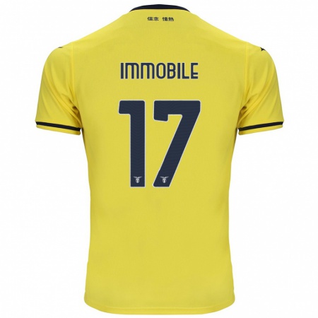 Kandiny Ženy Ciro Immobile #17 Žltá Dresy Idegenbeli Csapatmez 2024/25 Triĭká