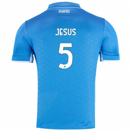 Kandiny Deti Juan Jesus #5 Nebesky Modrá Dresy Hazai Csapatmez 2024/25 Triĭká