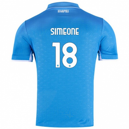 Kandiny Deti Giovanni Simeone #18 Nebesky Modrá Dresy Hazai Csapatmez 2024/25 Triĭká