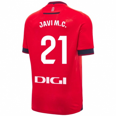 Kandiny Deti Javi Martínez #21 Červená Biela Dresy Hazai Csapatmez 2024/25 Triĭká