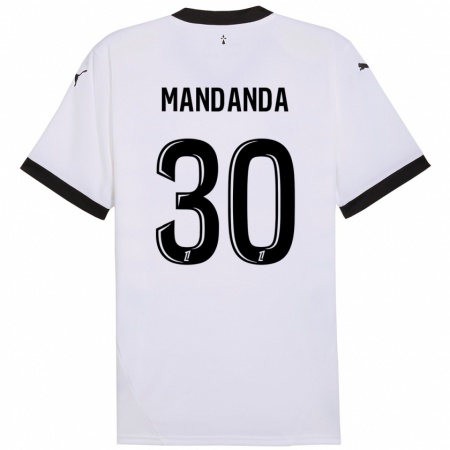 Kandiny Deti Steve Mandanda #30 Biela Čierna Dresy Idegenbeli Csapatmez 2024/25 Triĭká