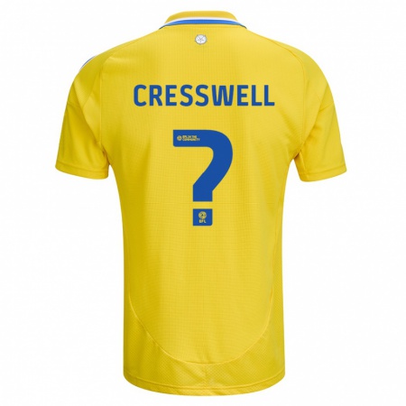 Kandiny Deti Alfie Cresswell #0 Žltá Modrá Dresy Idegenbeli Csapatmez 2024/25 Triĭká