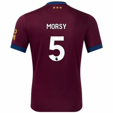 Kandiny Deti Sam Morsy #5 Hnedá Dresy Idegenbeli Csapatmez 2024/25 Triĭká