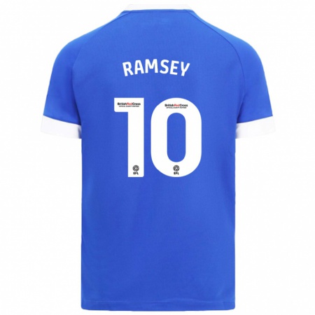 Kandiny Deti Aaron Ramsey #10 Nebeská Modrá Dresy Hazai Csapatmez 2024/25 Triĭká