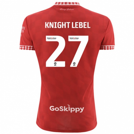 Kandiny Deti Jamie Knight-Lebel #27 Červená Dresy Hazai Csapatmez 2024/25 Triĭká