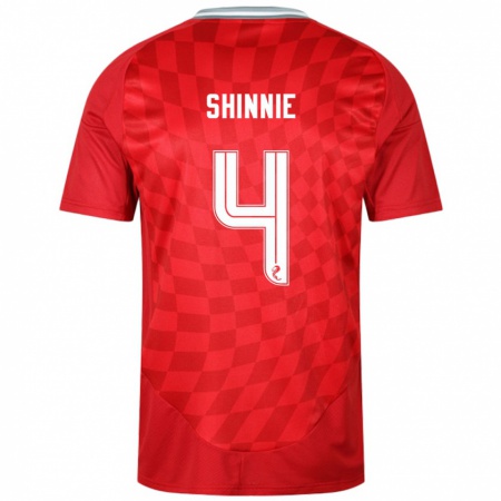 Kandiny Deti Graeme Shinnie #4 Červená Dresy Hazai Csapatmez 2024/25 Triĭká