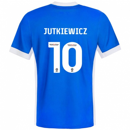 Kandiny Deti Lukas Jutkiewicz #10 Modrá Biela Dresy Hazai Csapatmez 2024/25 Triĭká